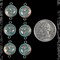 Verdigris Finished Brass Sun and Moon Connectors - Set of Six - V-2C42